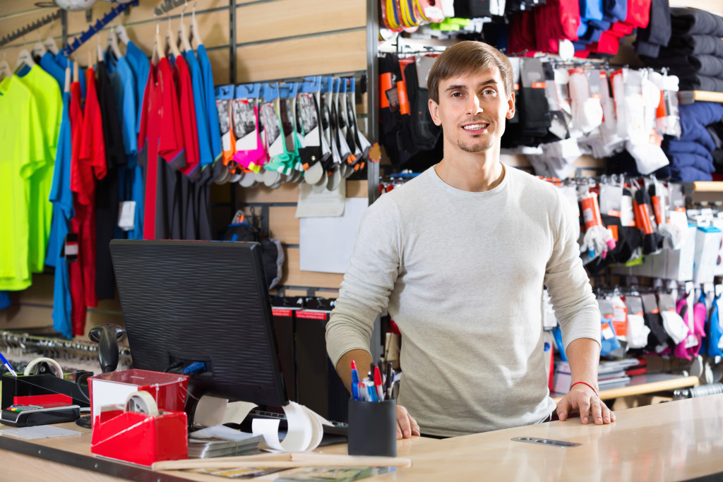 ais member with an independent shop, selling sports and leisure clothing